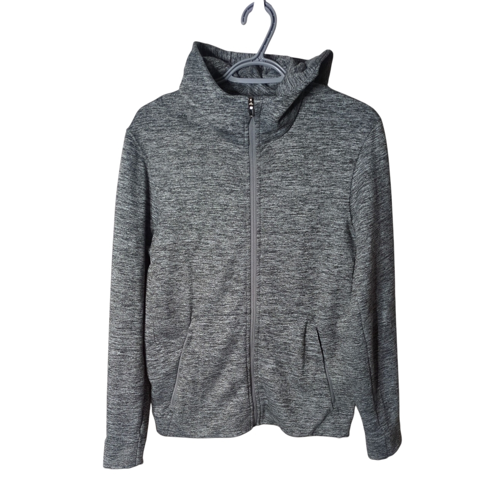 Lululemon Welterweight Zip Hoodie Heathered Silver Drop / Black Size Small